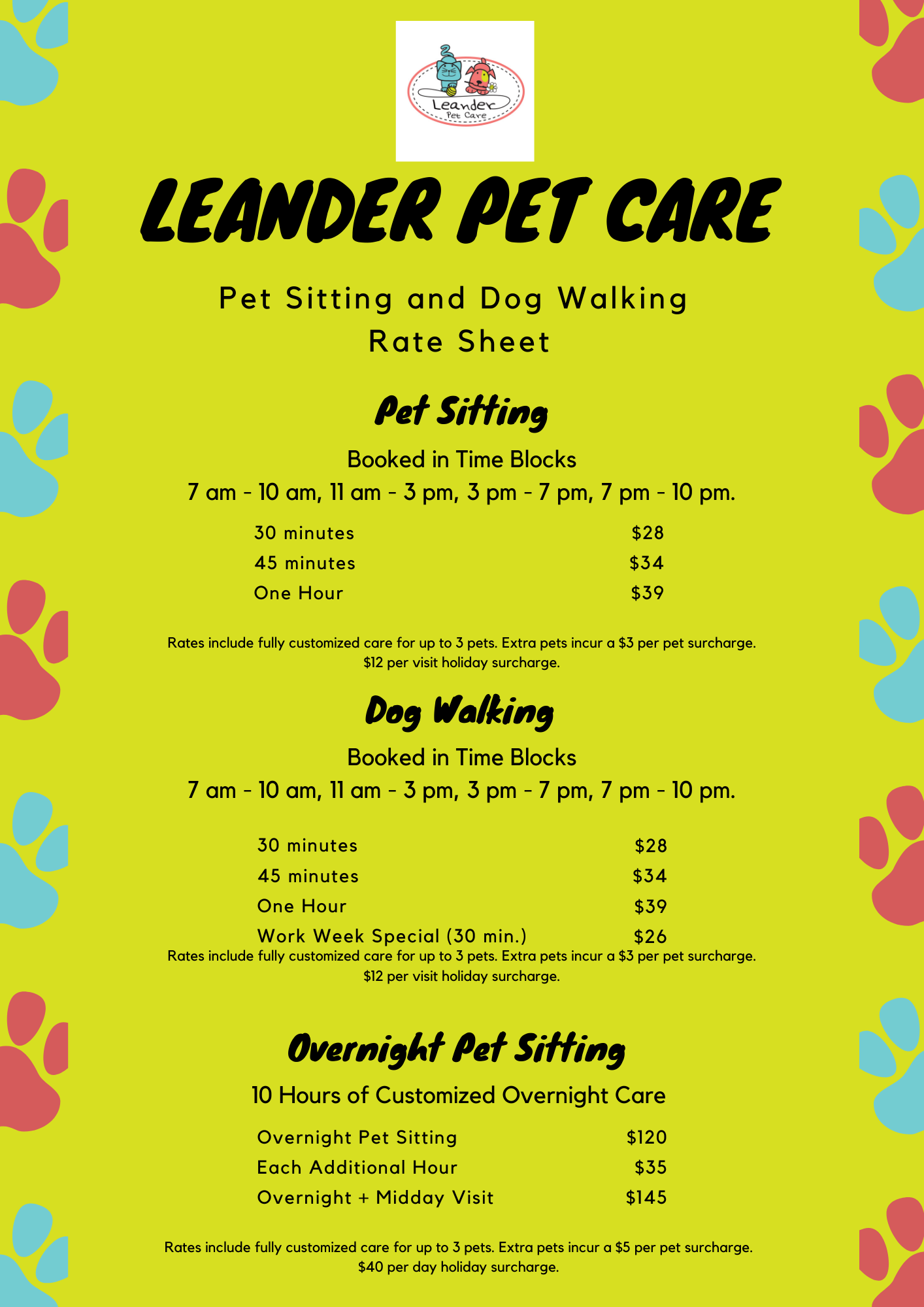 Fair Price For Pet Sitting